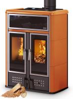 Klover DUAL Hybrid Kombi Kaminofen Holz Pellet wasserführend sienaerde 27,4 kw